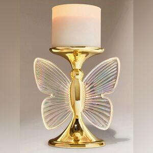 Gold Butterfly Candle Holder